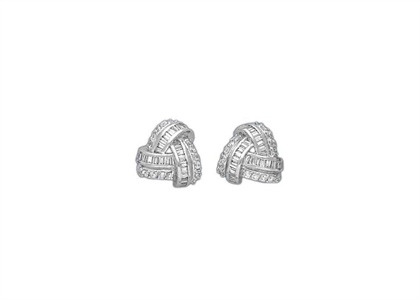 White Gold Plated | Stud Earrings